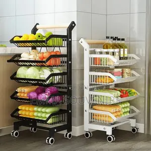 5layer Multi Purpose Kitchen Trolley Storage Organizer