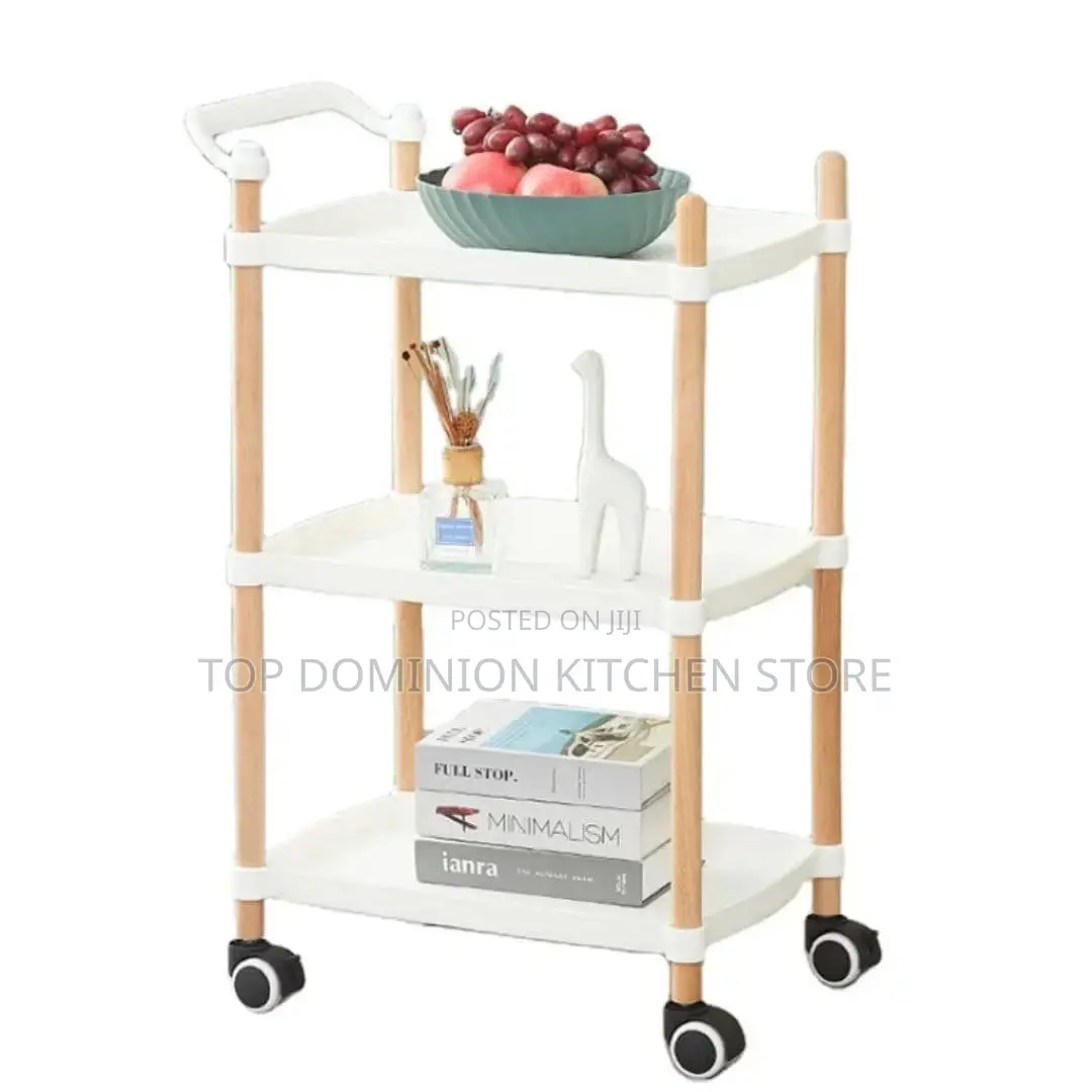Square Shape Nordic 3 Tier Household Trolley