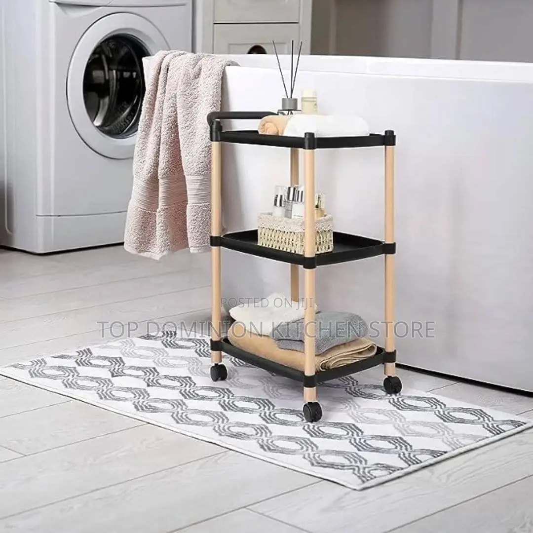 Square Shape Nordic 3 Tier Household Trolley
