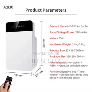 Air Purifier With Hepa Filter for Big Spaces
