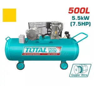 Total 500l Industrial Air Compressor | 7.5hp (5.5kw) 380v Belt-Driven