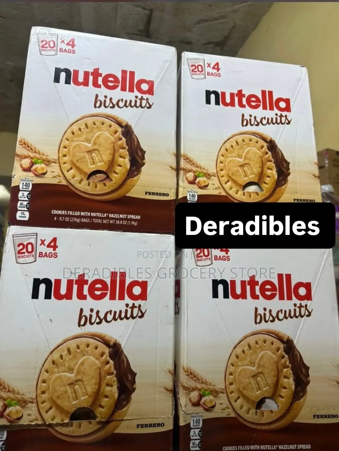 Nutella Biscuit ( 4 Bags, 20biscuits in Each Bag)