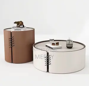 Unique Leather Center Table And Side Table