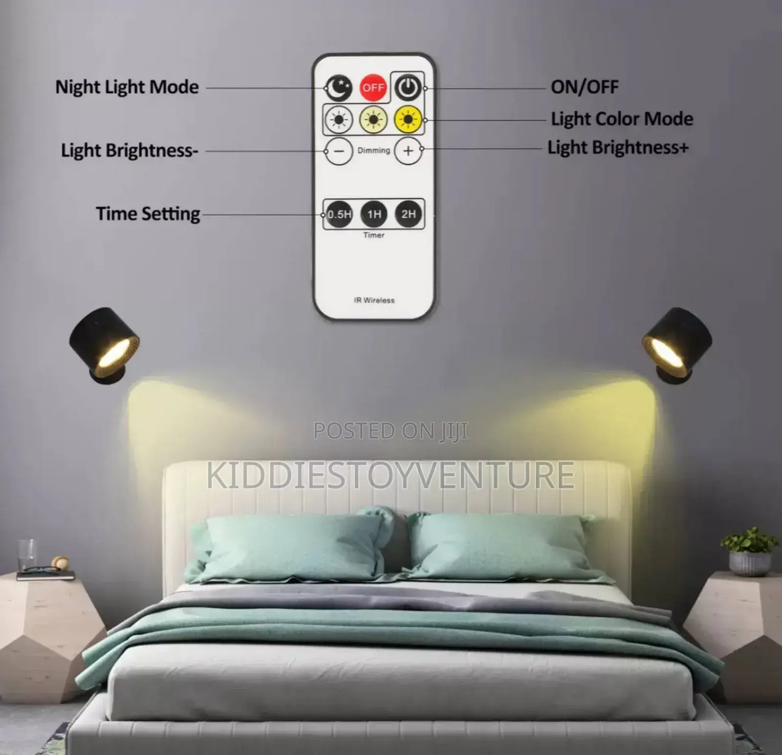 Led Wall Lamp Touch Control Ir Remote 360 Rotatable Usb Recharge