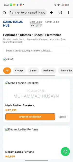 Ready-to-Use Business Website – Sams Halal Hub