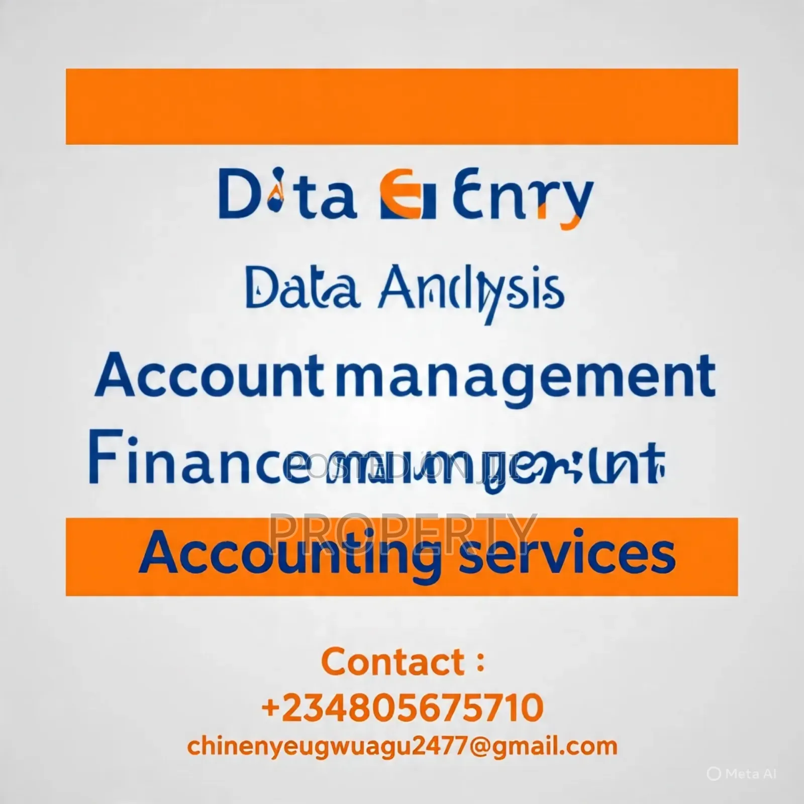 Data Entry/ Data Analysis/Accounting Services