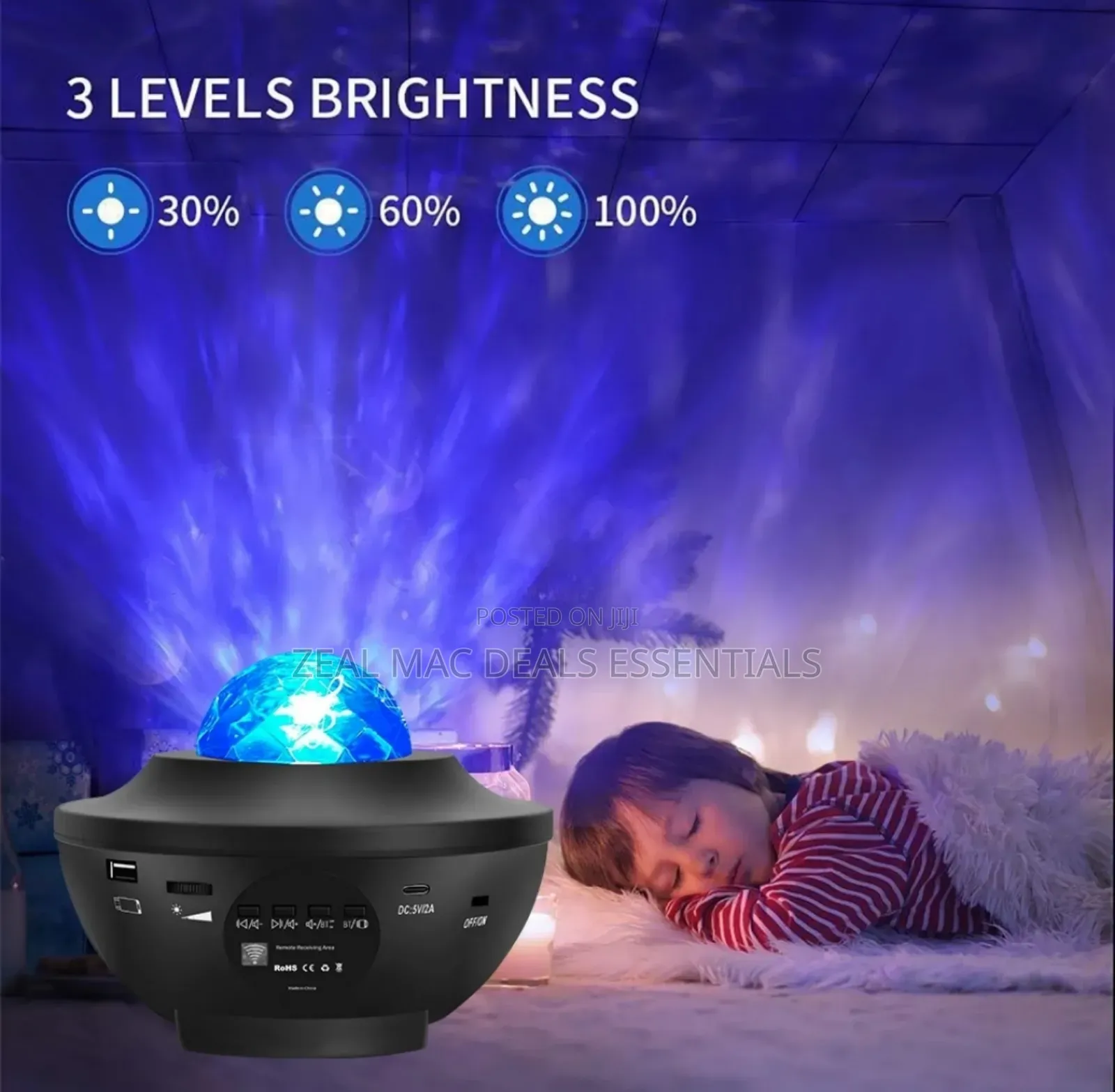 Bluetooth Speaker RGB Led Galaxy /Starry Light Projector