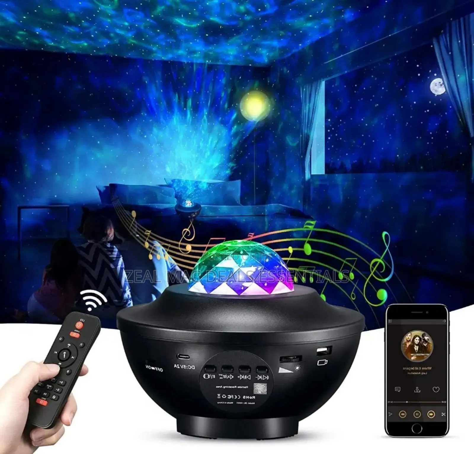 Bluetooth Speaker RGB Led Galaxy /Starry Light Projector