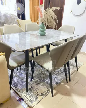 6-Seater Marble Top Dining Set