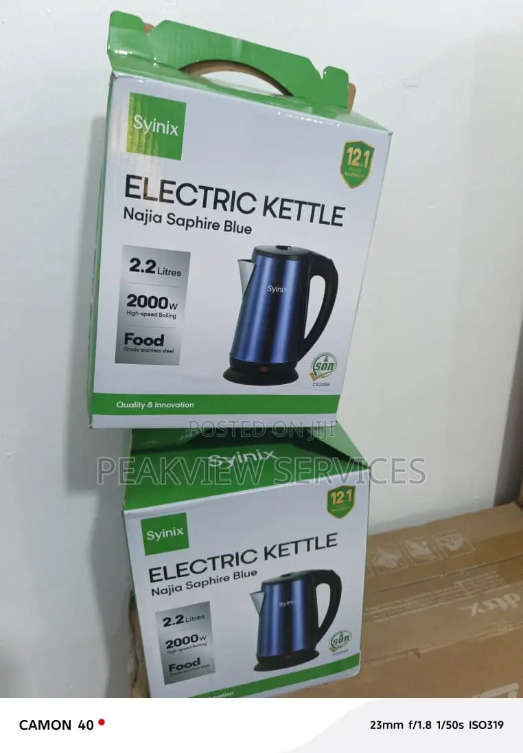 Syinix 2.2l Kettle 2000w Rapid Warm