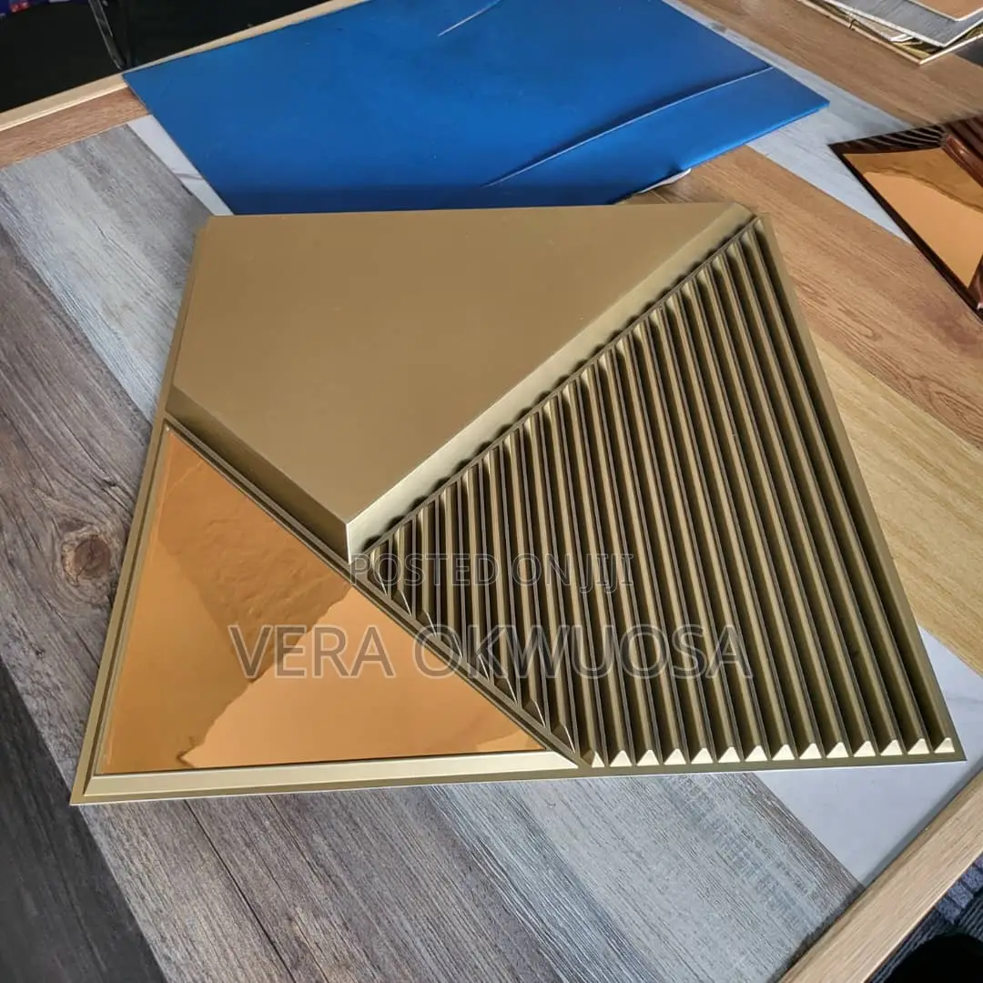 3d Mirror Gold Wallpanel