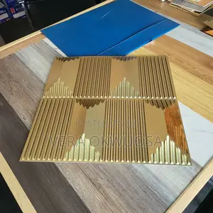 3d Mirror Gold Wallpanel
