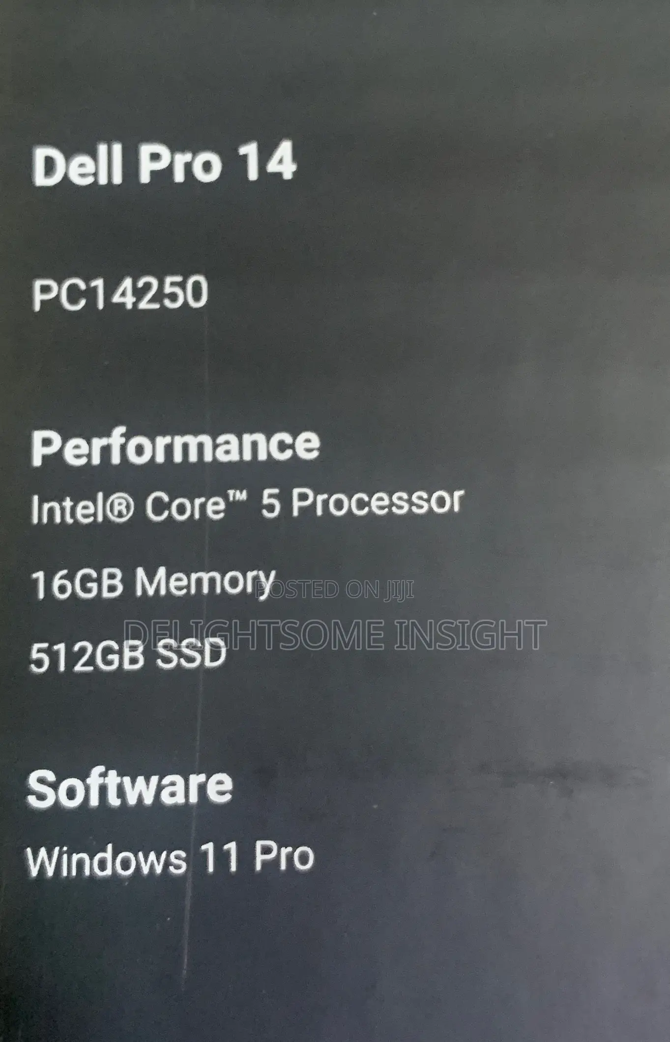New Laptop Dell Pro 14 16GB Intel Core 5 SSD 512GB