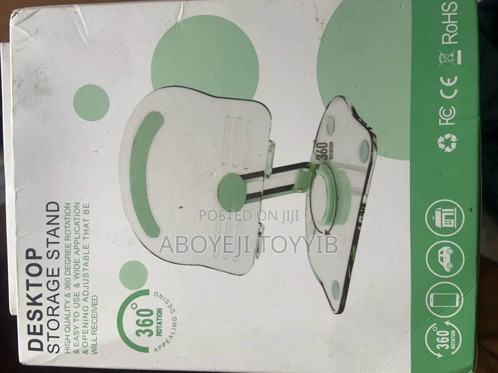 360 Rotating Acrylic Stand Foldable Adjustable Clear Tablet Stand