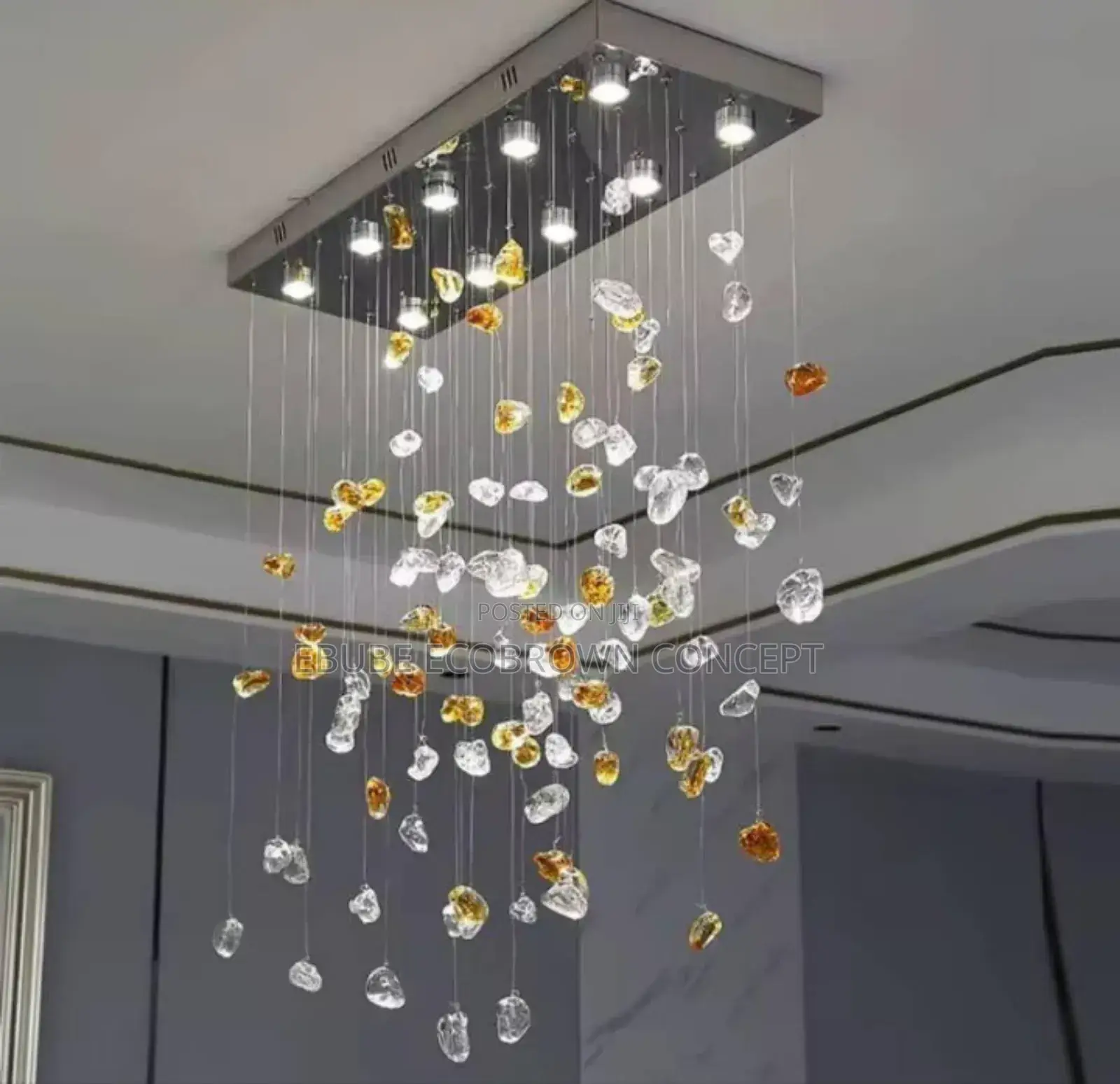 Unique Modern Technology Luxury Crystal Chandelier Pendant Light