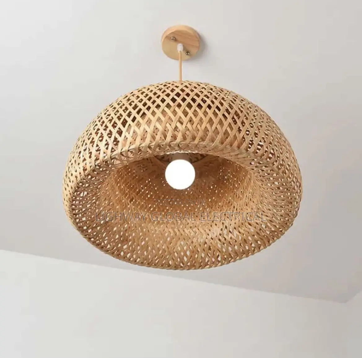 Wooden Crafted Basket Pendant