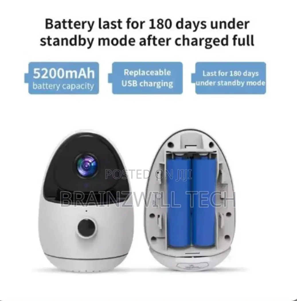 2mp A2 Egg Shape Low Power Battery Wifi Camera