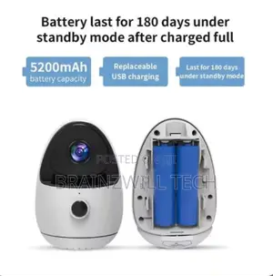 2mp A2 Egg Shape Low Power Battery Wifi Camera