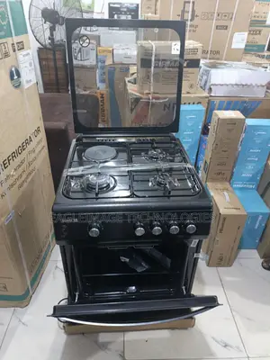 Brand New Scanfrost Gas Cooker 60x60 – Wooden Finish