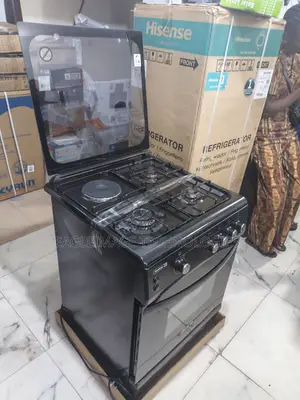 Scanfrost 60x60 Gas Cooker (Black) 4 Burners – Factory Packed