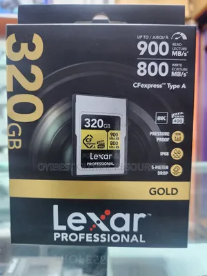 Lexar 320gb Cfexpress Type a 900mb/800mb Read Lecture Gold
