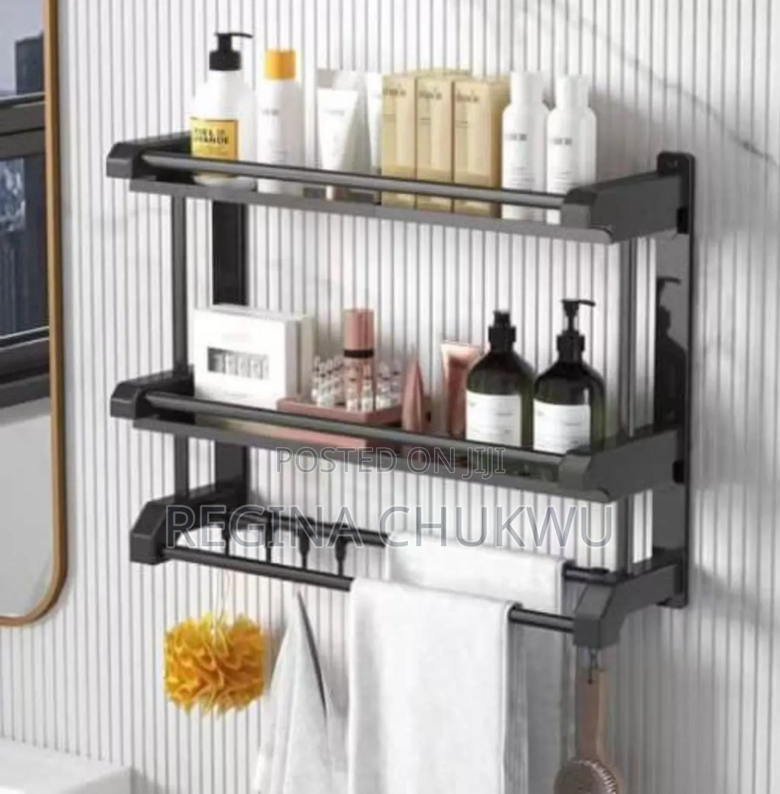 2 Layer Bathroom Shelf Hanger