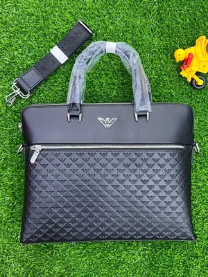 Giorgio Armani Leather Handbags for Men
