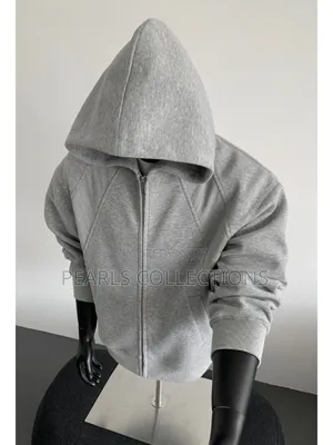 Black Hooded Zipper Jacket