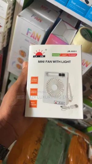 Jr-8001 Rechargeable Mini Fan With Led Light.
