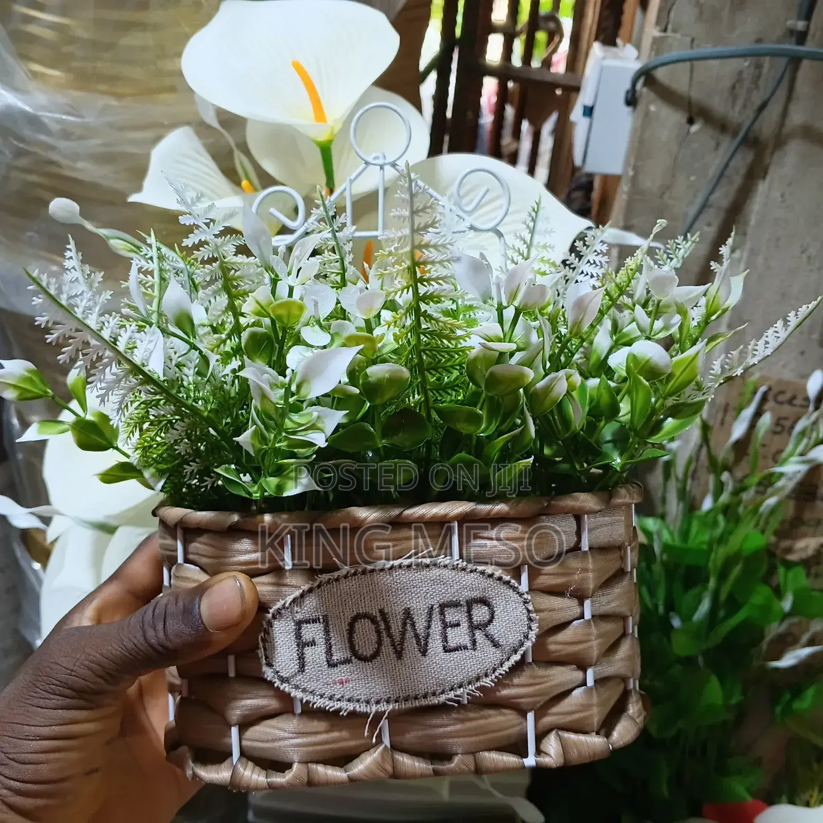 Wall Basket Flower Available