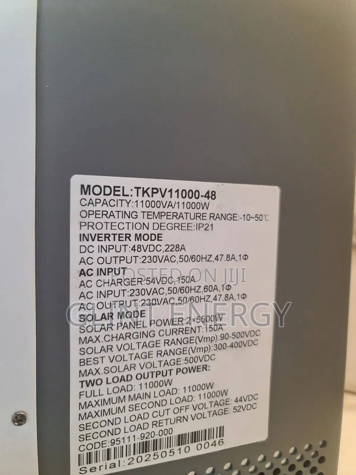 11kw 48v Parallel Type Taico Hybrid Inverter