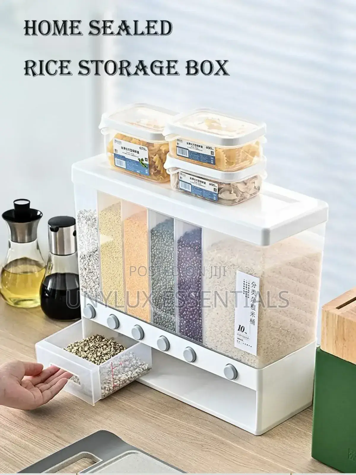 6-Grid Kitchen Dry Food Storage Container
