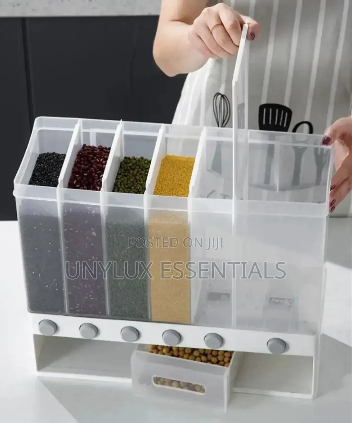 6-Grid Kitchen Dry Food Storage Container