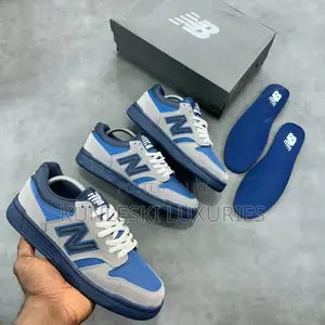 Original New Balance Numeric 480 Grey / Blue Sneakers