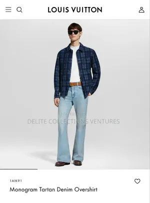 *Louis Vuitton Monogram Tartan Denim Overshirt*