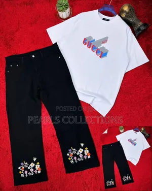 Black Design Baggy Men Trousers
