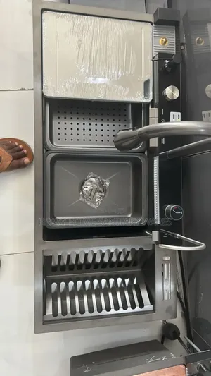 Digital Kitchen Sink With Plates Rack