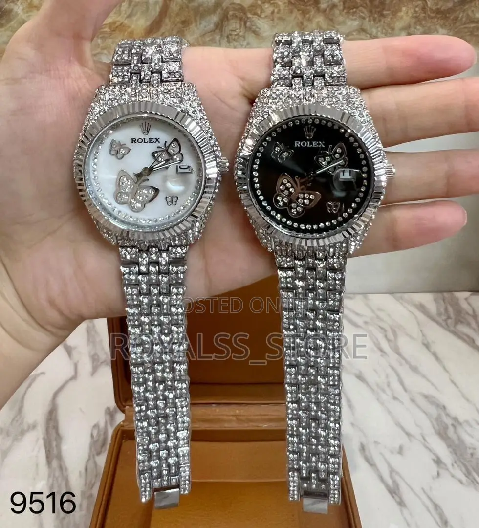 Luxury Iced Out" Two-Tone Rolex Oyster Perpetual Watch