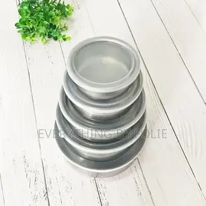 Stainless Steel Round Lunch Container Food Storage Set (5 Pieces)