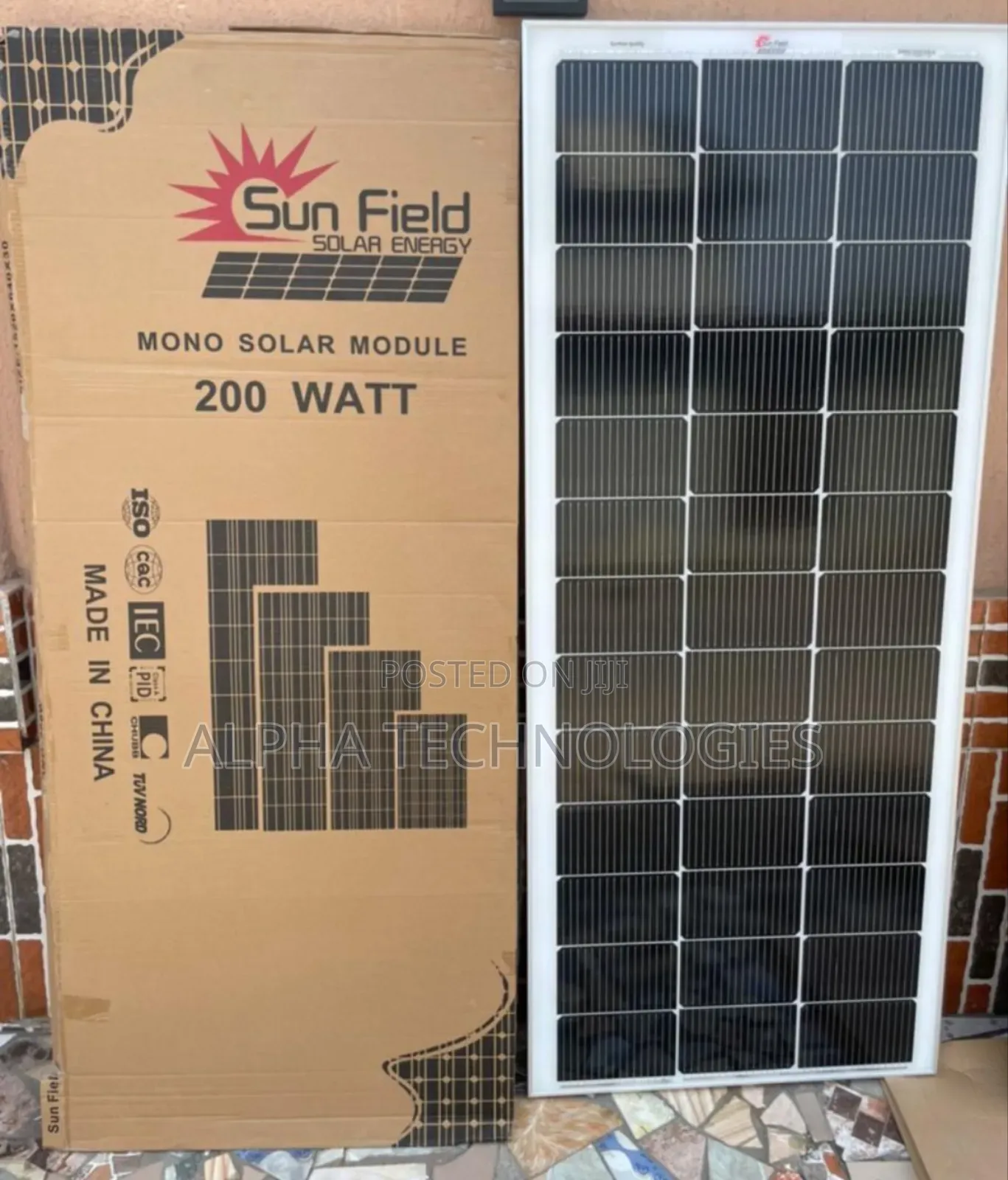 Sun Field 200watts Panel