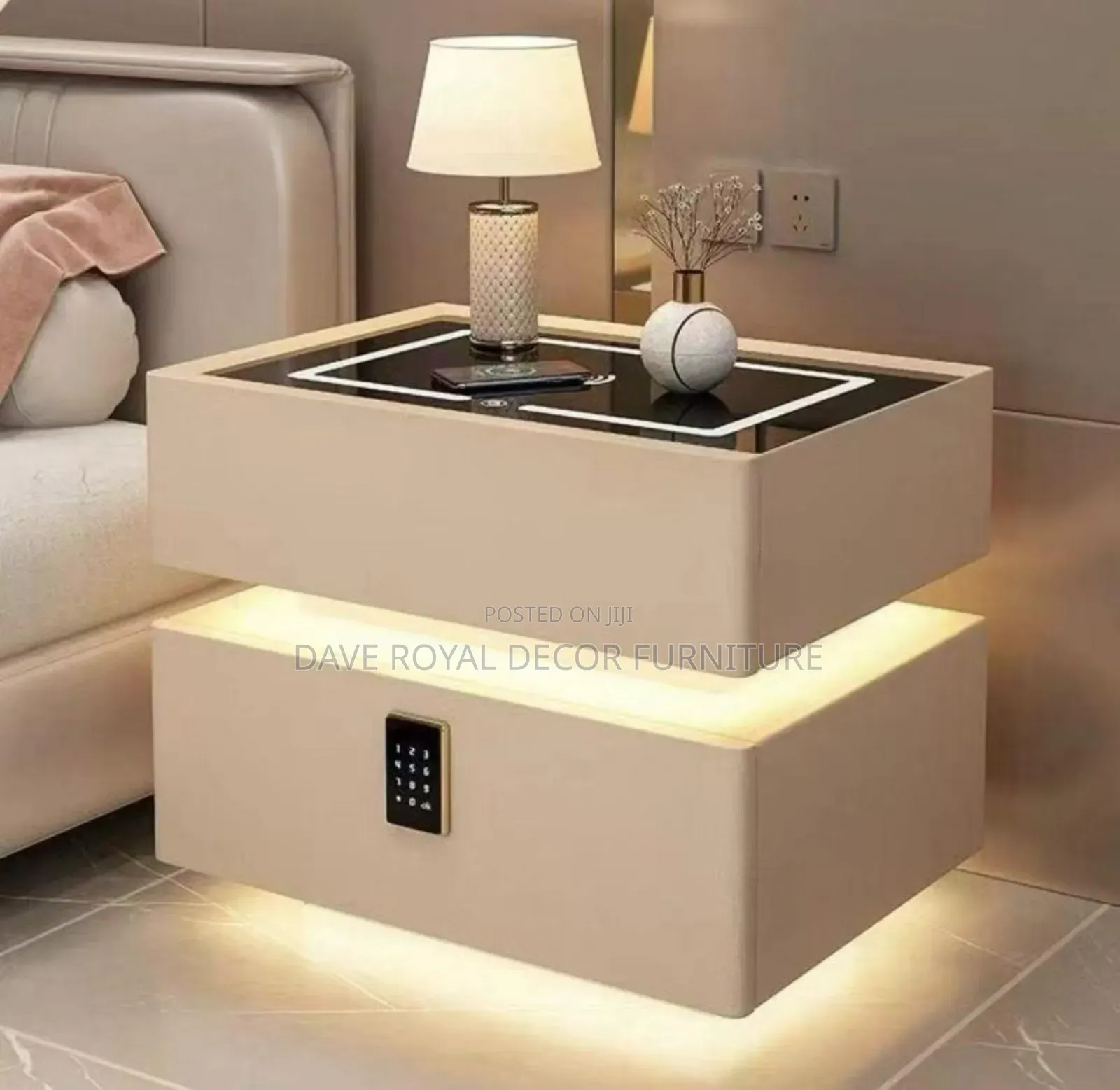 Classic Bedside With Digital Safe Lock