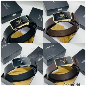 Armani X Prada Leather Belt