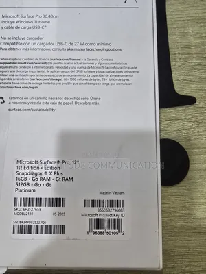 New Microsoft Surface Pro 16GB Qualcomm Snapdragon X Plus SSD 512GB