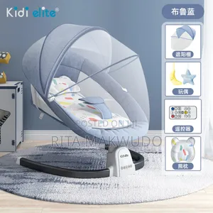 6 in 1 Electric Baby Swing Bluetooth/Net/Tray/Toys/Remote/Headpad