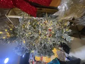 8 Fit Christmas Tree With Lights and Snow