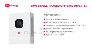 Itel Ip54 + 3kw +24v+1 Phase + Mppt3kw Hybrid Inverter