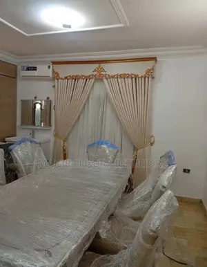 Latest Turkey Curtains With Board Design And Antique Golden Design