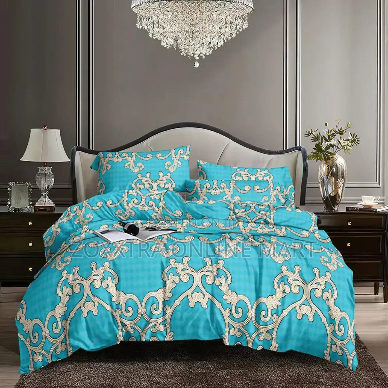 6 by 6 Bedsheets With 4 Pillows