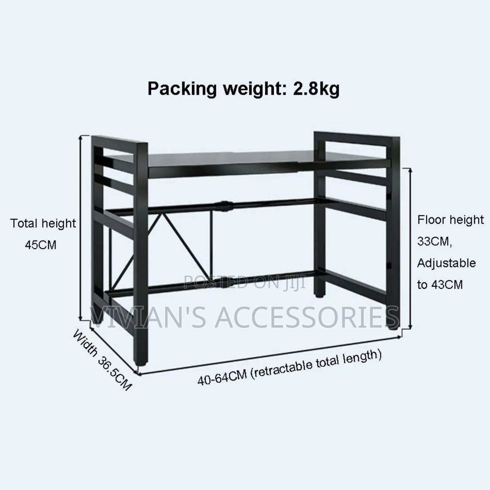 Retractable/Expandable Microwave Stand