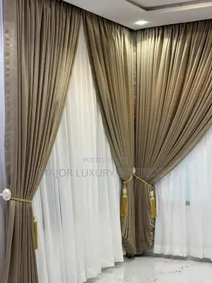 High Quality Turkey Curtains With Track Rail ( Pleated Design)